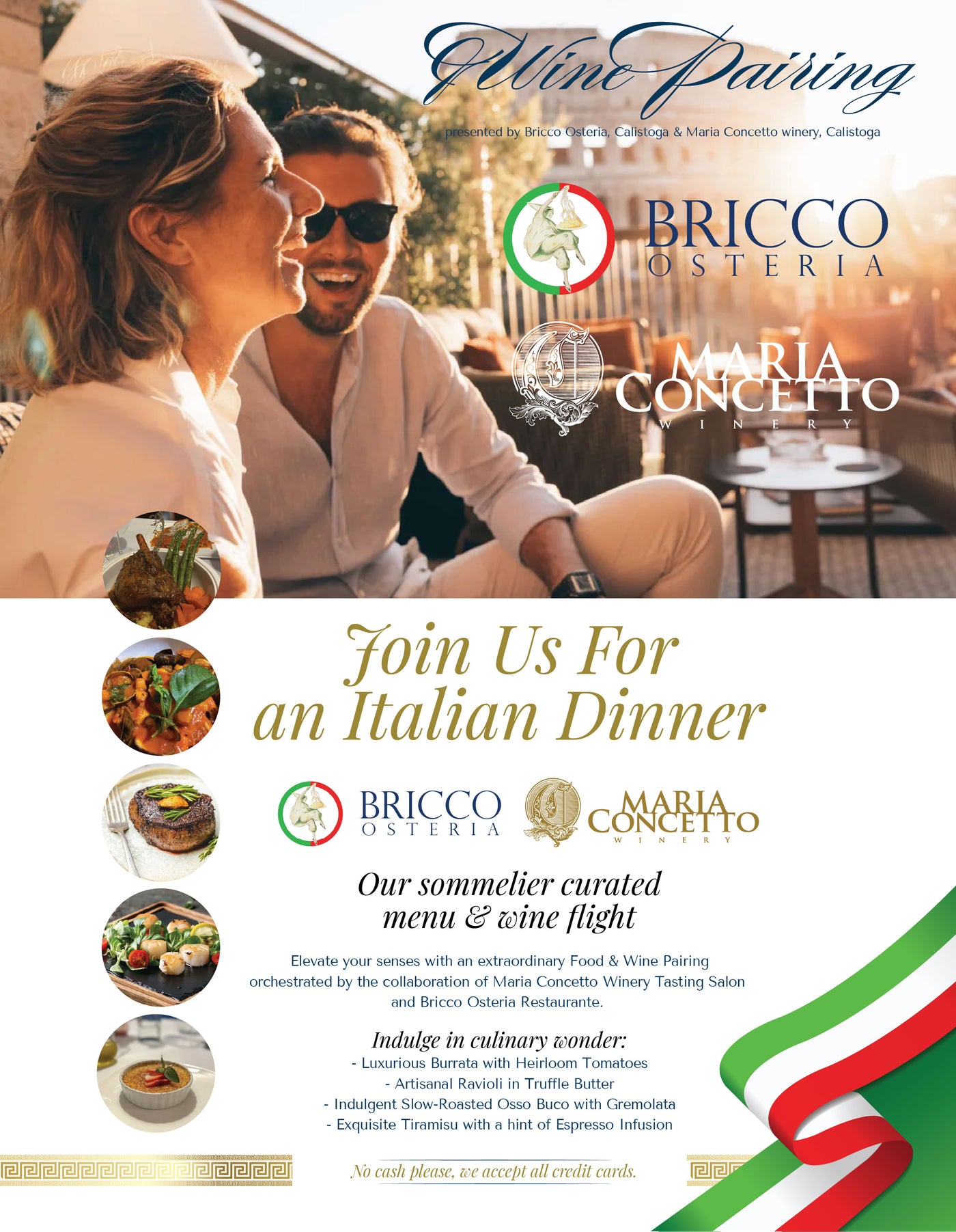 Maria Concetto Winery and Bricco Osteria Restaurante Food and Wine Pairing!