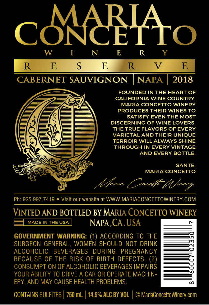 2018 <br>Cabernet <br>Sauvignon <br>(Napa)<br> Reserve